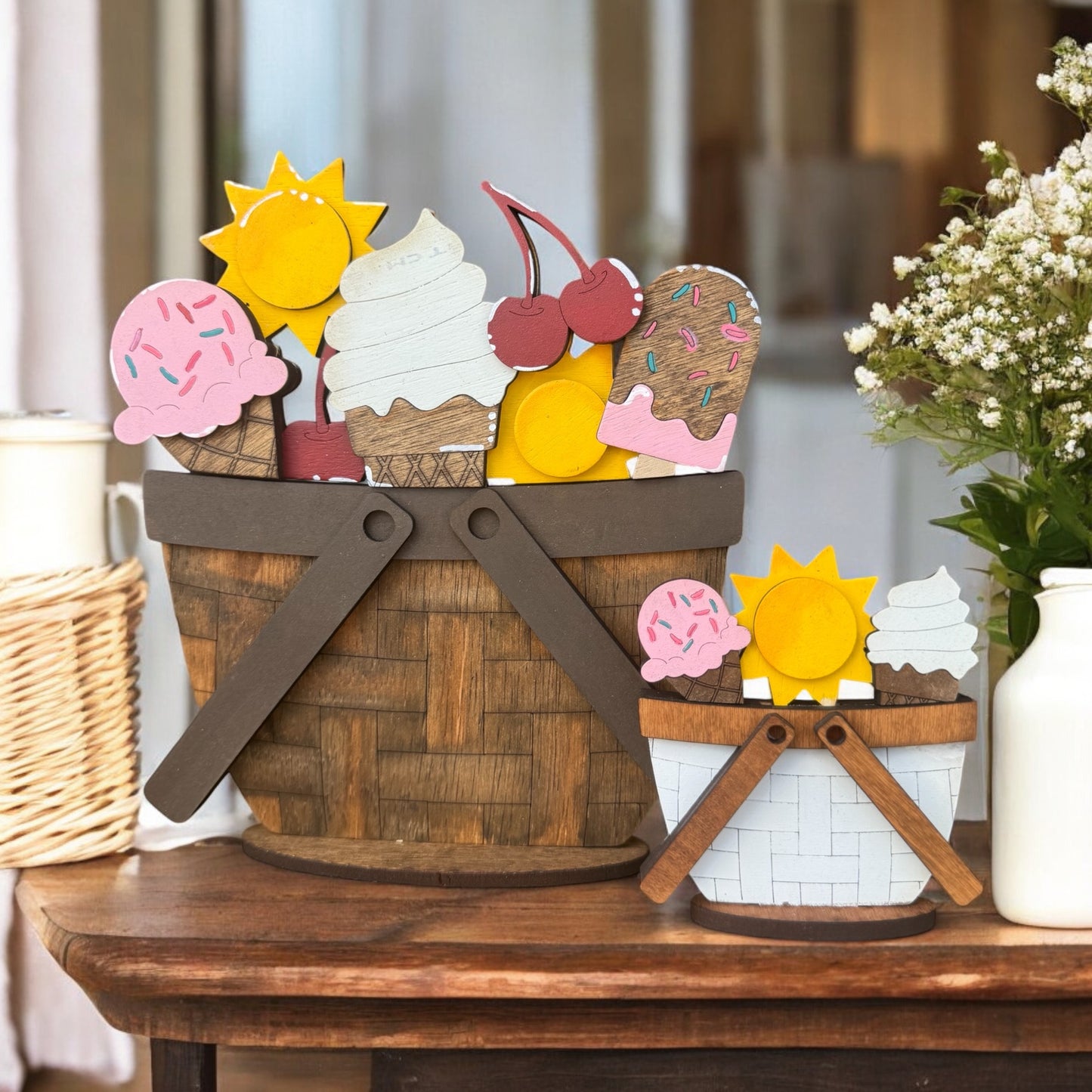 Summer Ice Cream For The Flower Basket