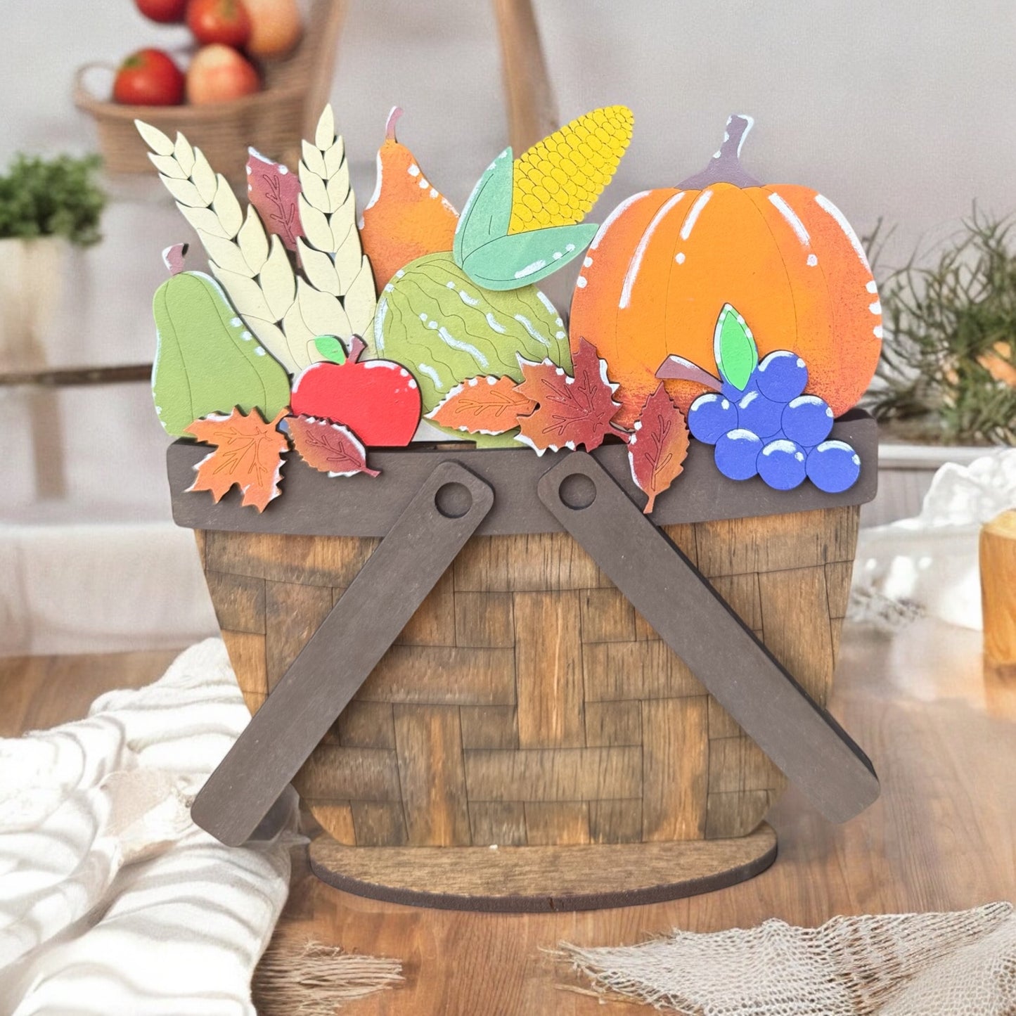 Thanksgiving Cornucopia For The  Flower Basket