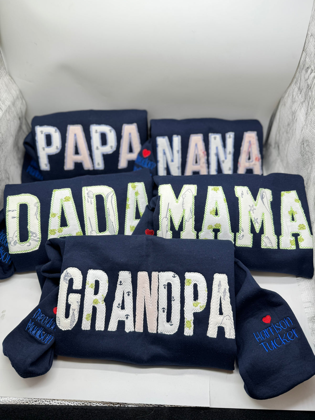DAD Keepsake |Keepsake Gift crewneck sweatshirt | Personalized Embroidered Baby Clothes sweatshirt